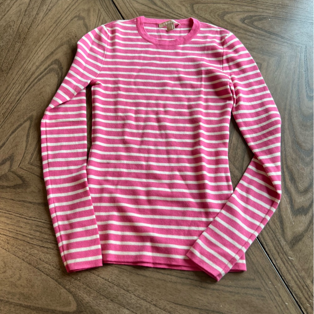 Michael Kors Pink and White Striped Top